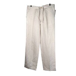 Havana Shirt Co Size Medium 32/34 Men Linen Pants Khaki
